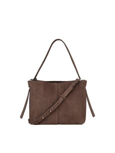 BECK SØNDERGAARD TASKE, SUEDE FRAYA CROSSBODY TASKE, HOT FUDGE BROWN